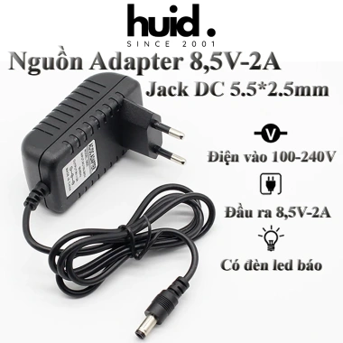 Nguồn Adapter 8,5V-2A, Giá chỉ 80.000đ, Độ ổn định cao, Tương thích đa thiết bị