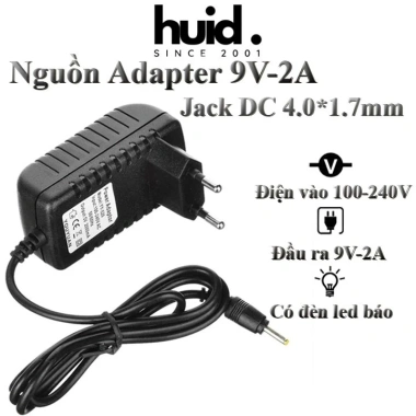 Nguồn Adapter 9V-2A 4.0x1.7mm - Sạc nhanh, ổn định, Giá chỉ 67.000đ 2