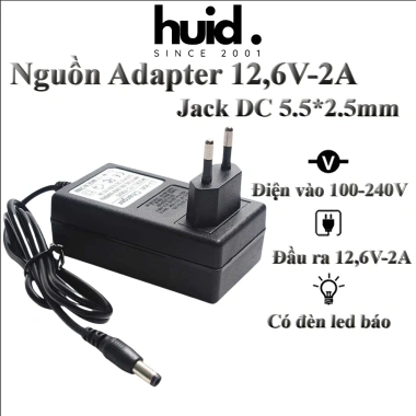 Nguồn Adapter Tự Ngắt 12.6V-2A - Công suất 2A, Giá ưu đãi 107.000 VND, Tiết kiệm năng lượng