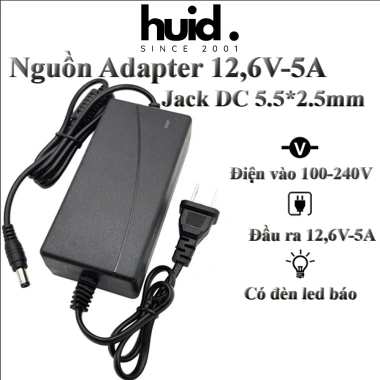 Nguồn Adapter Tự Ngắt 2 Đầu Dây 12.6V-5A An Toàn, Tiết Kiệm Năng Lượng, Giá 181.000đ