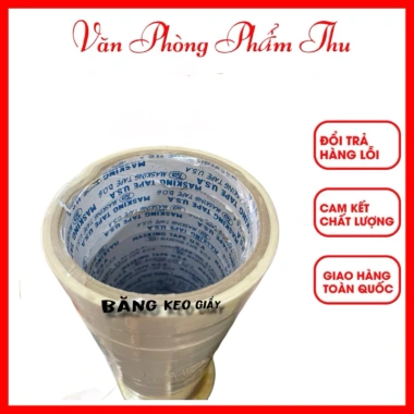 Nguyên Cây Băng Keo Giấy 9 Yard 1.2-4.8cm Viết Được, Cố Định Giấy Vẽ, Chặn Màu Giá 55k
