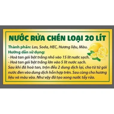 Nguyên liệu tự làm nước rửa chén 20 lít Tạo bọt Las tại nhà giá ưu đãi 83.600đ 9 Nguyên liệu tự làm nước rửa chén 20 lít Tạo bọt Las tại nhà giá ưu đãi 83.600đ 9