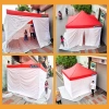Nhà Bạt Gấp Gọn 3x3m Màu Đỏ Quây 4 Mặt, Cửa Kéo Khoá Ra Vào Thiết Kế Đặc Biệt