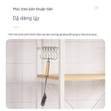 Nhà bếp đa năng tầng rau di động, kèm rack lò vi sóng - Giá ưu đãi 645.139₫
