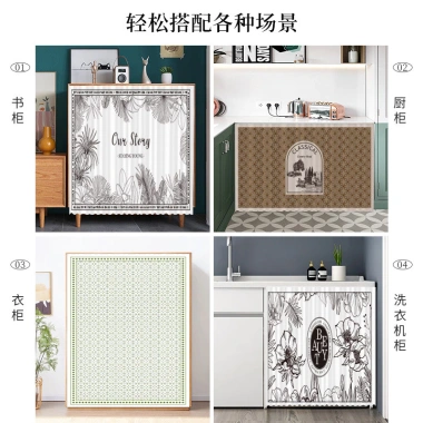 Nhà bếp khối cửa rèm đục lỗ tự dính W7Z2 - Rèm Velcro đa năng, trang trí hiện đại, giảm 21% 2