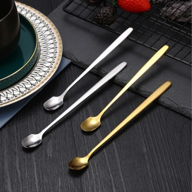 Nhà bếp Thanh Trà tay cầm dài thép không gỉ, thìa khuấy cà phê, muỗng sữa - giá 7.700đ 2 Nhà bếp Thanh Trà tay cầm dài thép không gỉ, thìa khuấy cà phê, muỗng sữa - giá 7.700đ 2