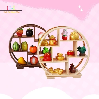 Nhà Búp Bê DIY Phụ Kiện Thu Nhỏ Bogu Rỗng - Kệ Trưng Bày Giá Để Mô Hình Trang Trí LMWU