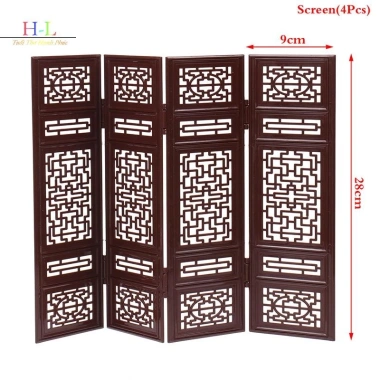 Nhà Búp Bê Thu Nhỏ Màn Hình Gấp Sáo Lute Guzheng Quạt Cảnh Đời Trang Trí - Chỉ 37.180₫