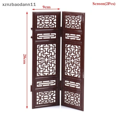 Nhà Búp Bê Thu Nhỏ Màn Hình Gấp Sáo Lute Guzheng Quạt Cảnh Đời Trang Trí - Chỉ 37.180₫