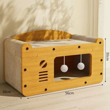 Nhà Cào Móng 3in1 Cho Mèo - Bàn Cào Móng, Ổ Ngủ, Giường Thư Giãn Giá 59.900đ