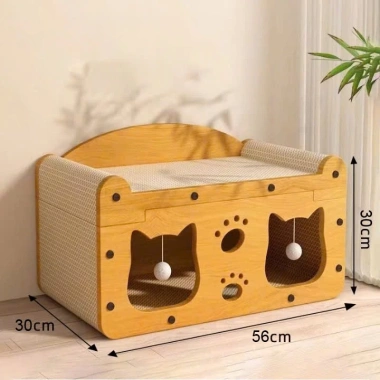 Nhà Cào Móng 3in1 Cho Mèo - Bàn Cào Móng, Ổ Ngủ, Giường Thư Giãn Giá 59.900đ 2