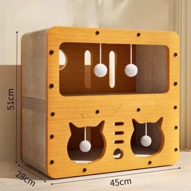 Nhà Cào Móng 3in1 Cho Mèo - Bàn Cào Móng, Ổ Ngủ, Giường Thư Giãn Giá 59.900đ 4