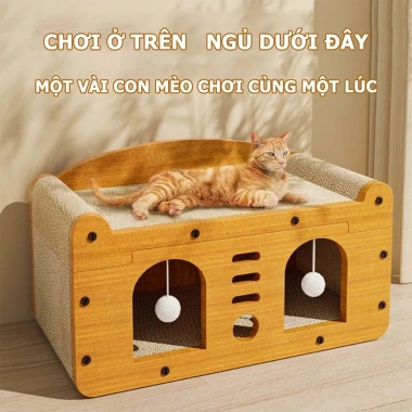 Nhà Cào Móng 3in1 Cho Mèo - Bàn Cào Móng, Ổ Ngủ, Giường Thư Giãn Giá 59.900đ 8