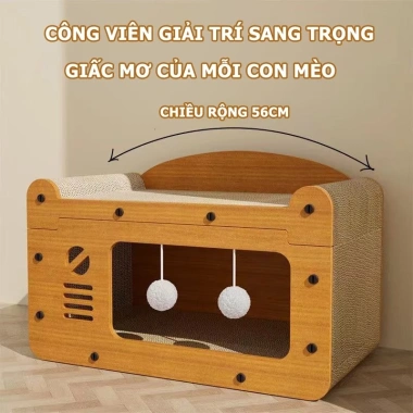 Nhà Cào Móng 3in1 Cho Mèo - Bàn Cào Móng, Ổ Ngủ, Giường Thư Giãn Giá 59.900đ 9