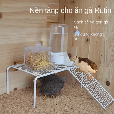 Nhà sàn cầu thang cho gà rút, chim cút, chuột hamster, kệ thức ăn – giá chỉ 20.214 9