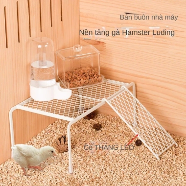 Nhà sàn nuôi gà Rutin đa năng, kệ thức ăn & kệ máng ăn cho gà, chim cút, chuột hamster - Giá ưu đãi 20.145 VND