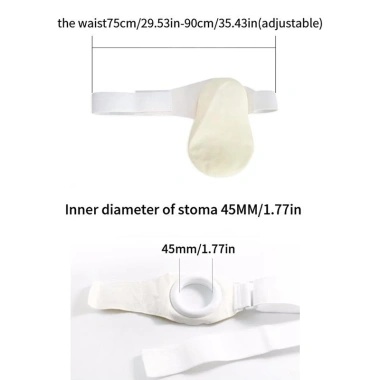 Nhà vệ sinh hậu môn giả cao su thắt lưng colostomy, túi đựng tái sử dụng 1 bộ - 149.820 VND