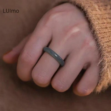 Nhẫn ăn chay giả ngọc mỏng không phai màu Luimo cho phụ nữ - quà tặng thời trang