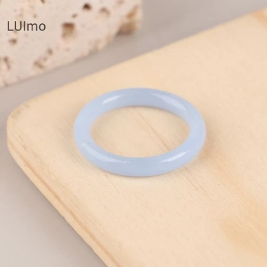 Nhẫn ăn chay giả ngọc mỏng không phai màu Luimo cho phụ nữ - quà tặng thời trang