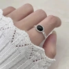 Nhẫn bạc 925 hình tròn kim cương đen trắng - Quà tặng sang trọng, giảm giá 35.733₫ 4
