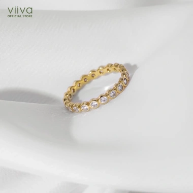 Nhẫn Bạc 925 Mạ Vàng 14K Đính Đá CZ Bảo Hành Eternity R5.228.403 Giá 469k 4