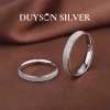 Nhẫn bạc 925 mặt nhám unisex mạ vàng trắng DUYSON SILVER ND14 – Đơn giản cá tính, giá 800k