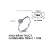 Nhẫn bạc 925 S925 nữ mặt trăng đá moonstone rãnh trượt - Giá 524.000đ, phong cách tinh tế 2