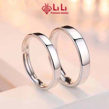 Nhẫn bạc cặp đôi LiLi S925 cao cấp trơn nhẵn – Giá ưu đãi 2.305.000₫