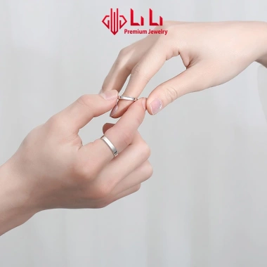 Nhẫn bạc cặp đôi LiLi S925 cao cấp trơn nhẵn – Giá ưu đãi 2.305.000₫