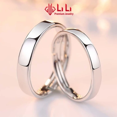 Nhẫn bạc cặp đôi LiLi S925 cao cấp trơn nhẵn – Giá ưu đãi 2.305.000₫