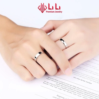 Nhẫn bạc cặp đôi LiLi S925 cao cấp trơn nhẵn – Giá ưu đãi 2.305.000₫