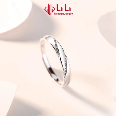 Nhẫn bạc cặp đôi LiLi S925 đính đá CZ cao cấp All Of Love - Giá ưu đãi 2.254.000₫