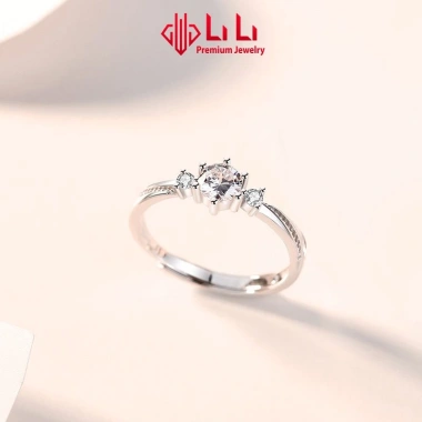 Nhẫn bạc cặp đôi LiLi S925 đính đá CZ cao cấp All Of Love - Giá ưu đãi 2.254.000₫