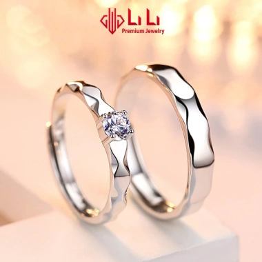 Nhẫn bạc cặp đôi LiLi S925 đính đá CZ cao cấp – Tình yêu Patrick, giá chỉ 1.554.000 VND