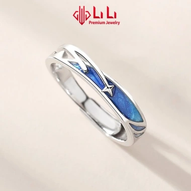 Nhẫn bạc cặp đôi LiLi S925 đính đá CZ mưa sao băng - Giá chỉ 2.588.000₫ 6