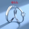 Nhẫn bạc cặp đôi LiLi S999 đính đá CZ cao cấp Giá 2.891.000đ ưu đãi