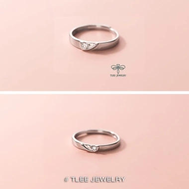 Nhẫn bạc đôi TLEE mẫu tim ghép nửa - Giá ưu đãi 640.000₫, chất lượng JEWELRY ND212 7