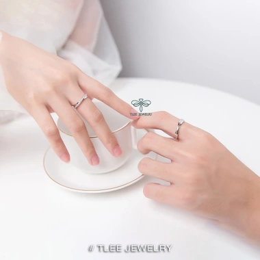 Nhẫn bạc đôi TLEE ND100 vắt chéo cách điệu - Đeo nam nữ, giảm giá 23% chỉ 800.000₫ 5