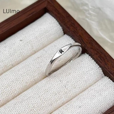 Nhẫn bạc Hàn Quốc chữ A-Z - Quà tặng lãng mạn, nhẫn cặp đôi chỉ 23.210₫
