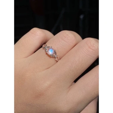 Nhẫn bạc mặt trăng MS mặt tròn thiết kế nhẹ nhàng - Giá ưu đãi 475.000đ 2