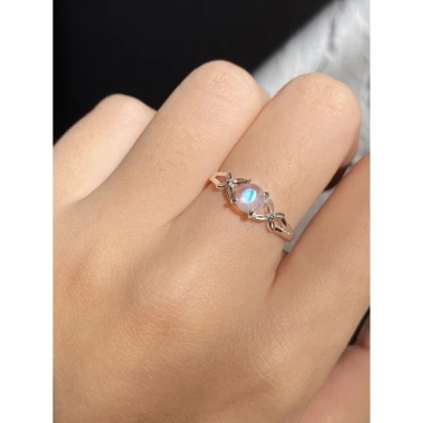 Nhẫn bạc mặt trăng MS mặt tròn thiết kế nhẹ nhàng - Giá ưu đãi 475.000đ 5
