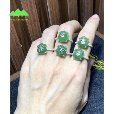 Nhẫn bạc mặt túi tiên đá phong thủy hút tài lộc Giá 590.000đ giảm từ 737.500đ