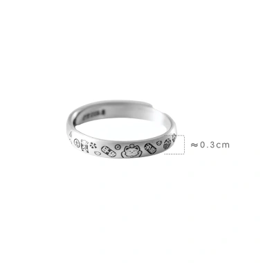 Nhẫn Bạc Mèo Thần Tài May Mắn Gõ Cửa 100% S999 - Giảm giá 650k (SUN)