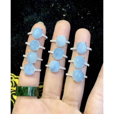 Nhẫn bạc nguyên chất mặt đá phong thủy oval - Giá chỉ 550.000đ, giảm 121.000đ