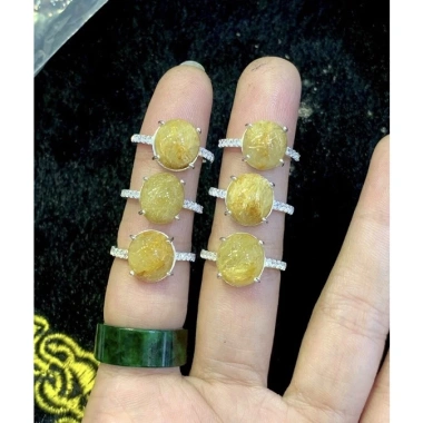 Nhẫn bạc nguyên chất mặt đá phong thủy oval - Giá chỉ 550.000đ, giảm 121.000đ