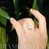 Nhẫn bạc nữ cầu hôn Moissanite 9 ly 10 ly - Chuẩn GRA KC10 LAVESTA, tròn đầy 6