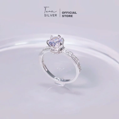 Nhẫn Bạc Nữ Đính Đá Vương Miện Cao Cấp TUNA SILVER - Giá Ưu Đãi 341.000₫