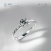 Nhẫn Bạc nữ gắn kim cương Moissanite Xi Bạch Kim kiểm định GRA Seafoam NLJE7 giảm giá 19% 5