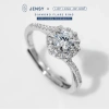 Nhẫn Bạc nữ GRA NLJ4 gắn Moissanite Xi Bạch Kim - Giá chỉ 1,438,000₫