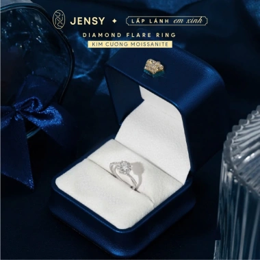 Nhẫn Bạc nữ GRA NLJ4 gắn Moissanite Xi Bạch Kim - Giá chỉ 1,438,000₫